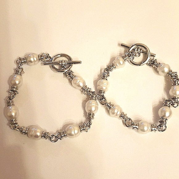 Jewelry - Dual Pearl and Silver Bracelets